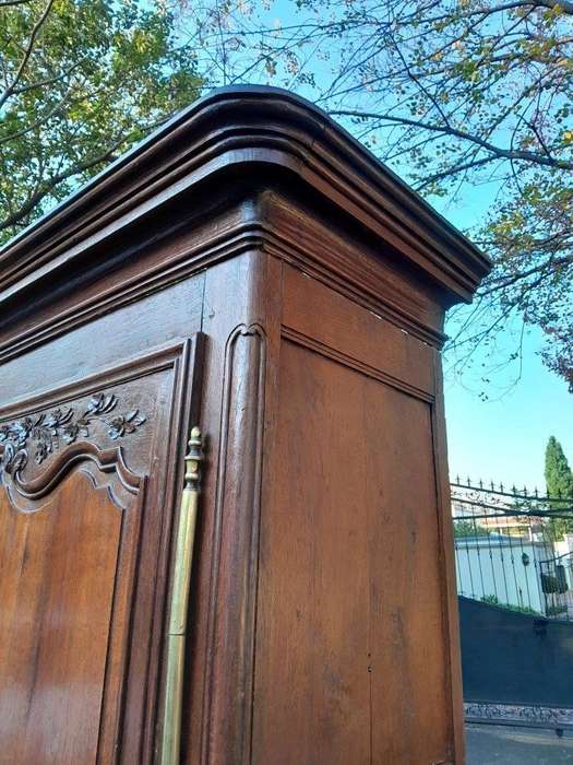 A 19th Century French Carved Oak Armoire  /  Cupboard