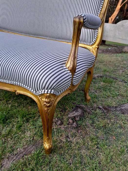 An Antique 19th Century French Carved And Hand Gilded With Gold Leaf Set Consisting Of A Settee  ...