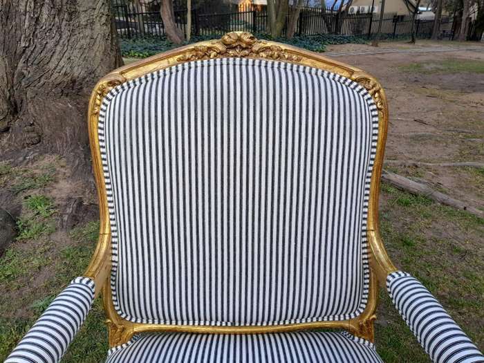 An Antique 19th Century French Carved And Hand Gilded With Gold Leaf Set Consisting Of A Settee  ...