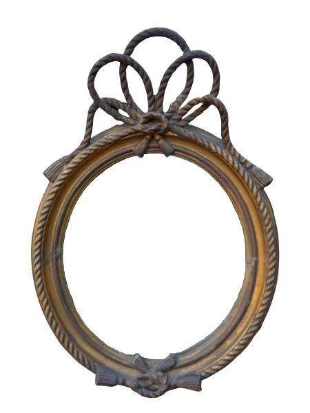 An Antique Early 20th Century / Circa 1910 Oval Gilt Mirror