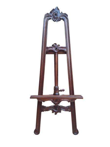 An Antique Circa 1900s French Baroque Style Mahogany Easel