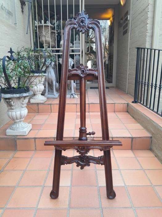 An Antique Circa 1900s French Baroque Style Mahogany Easel