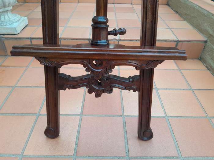An Antique Circa 1900s French Baroque Style Mahogany Easel