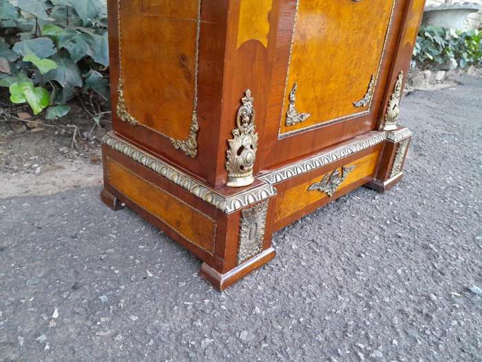A 20th Century French Louis XVI Style  Rosewood And Burr-Walnut With Gilt-Metal Cabinet / Bedside...