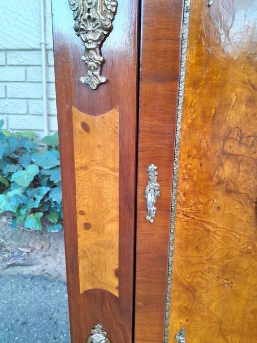 A 20th Century French Louis XVI Style  Rosewood And Burr-Walnut With Gilt-Metal Cabinet / Bedside...
