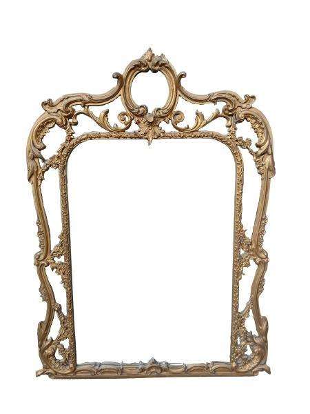 A 20th Century French Style Large Gilt Painted Mirror