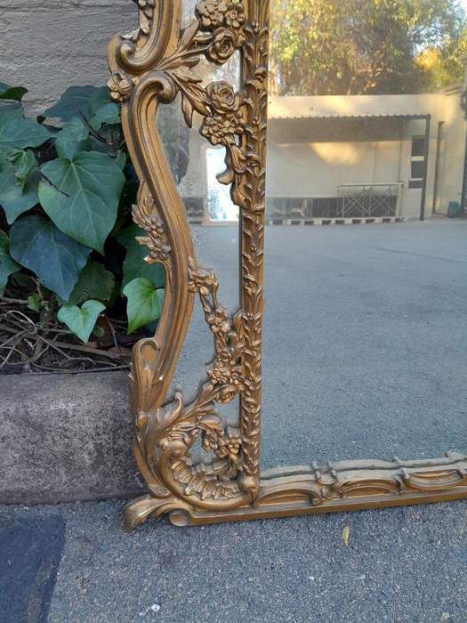 A 20th Century French Style Large Gilt Painted Mirror