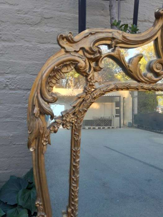 A 20th Century French Style Large Gilt Painted Mirror