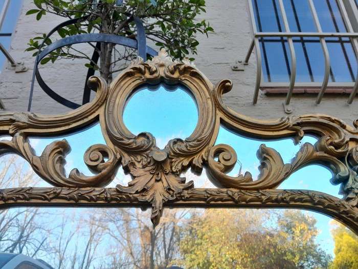 A 20th Century French Style Large Gilt Painted Mirror