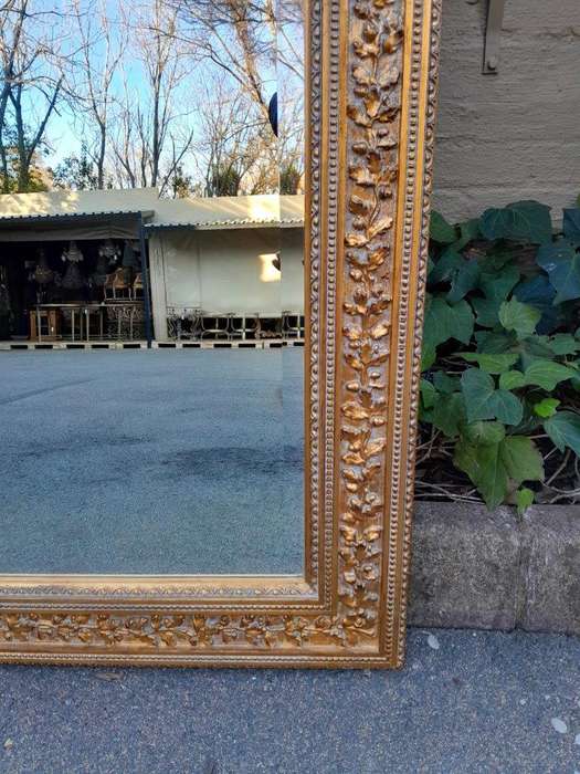 A Large Pair Of 20th Century French Louis XV Style Giltwood Pier Bevelled Mirrors ND