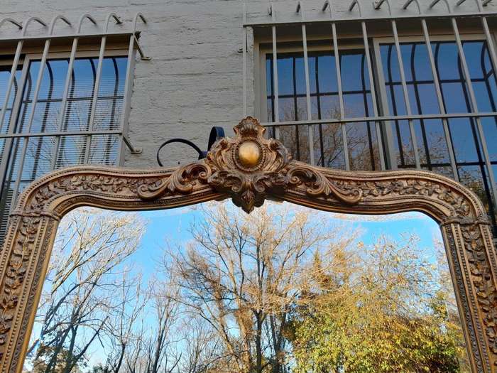 A Large Pair Of 20th Century French Louis XV Style Giltwood Pier Bevelled Mirrors ND