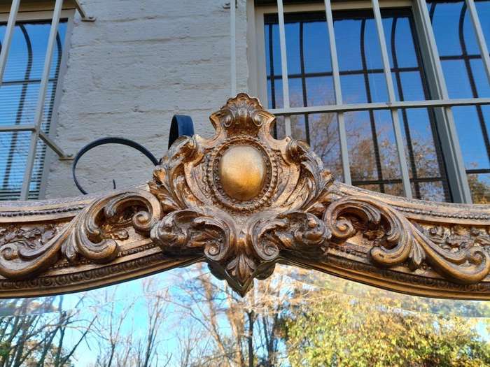 A Large Pair Of 20th Century French Louis XV Style Giltwood Pier Bevelled Mirrors ND