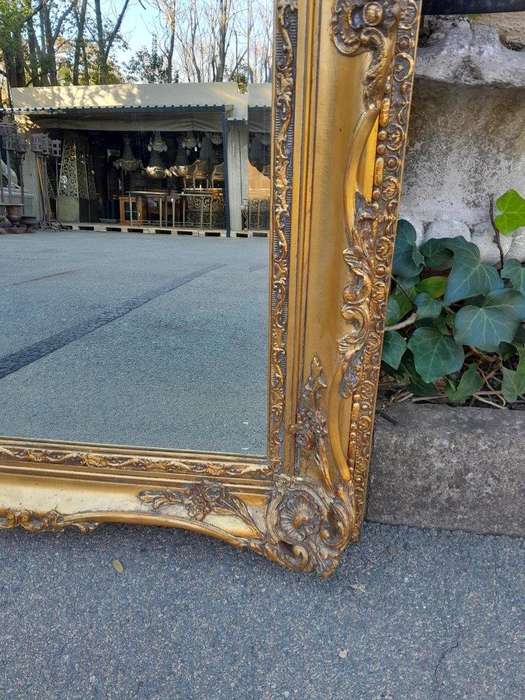 A Large 20th Century Victorian Style Bevelled Mirror