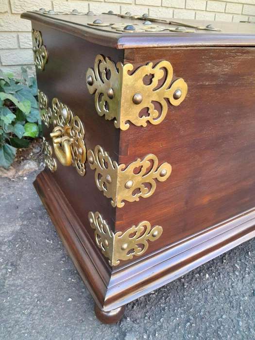 A 20th Century Dutch Colonial Style Mahogany Brass Mounted Chest Of Large Proportions ND
