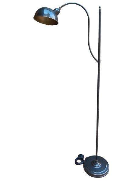 A Contemporary Grey And Gilt Metal Floor Lamp