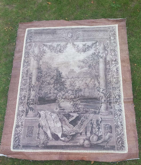 A Medium size Wall Panel Painting depicting a French Villa (canvas) ND