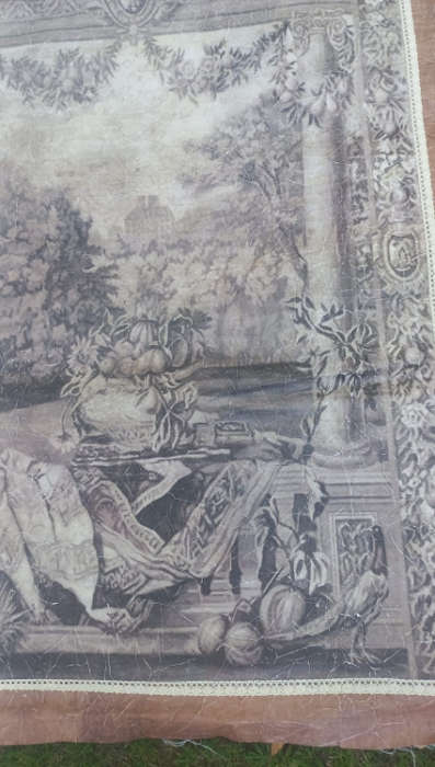 A Medium size Wall Panel Painting depicting a French Villa (canvas) ND