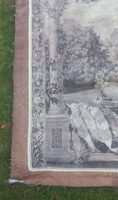 A Medium size Wall Panel Painting depicting a French Villa (canvas) ND