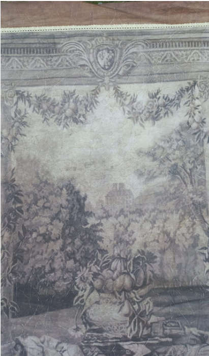 A Medium size Wall Panel Painting depicting a French Villa (canvas) ND