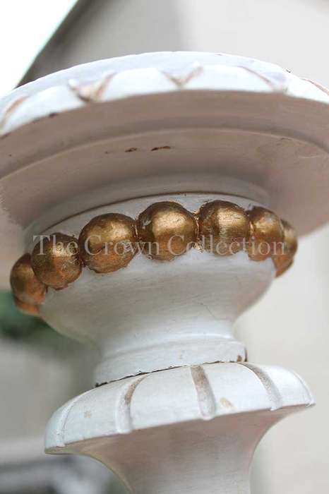 Painted Wood & Gilt Candlestick