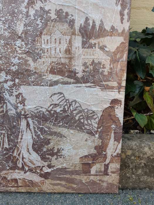 A Large Wall Painting Depicting Ladies In A Scenic Garden