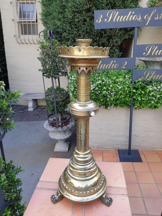 19th Century Brass Pricket Alter Candle Holder