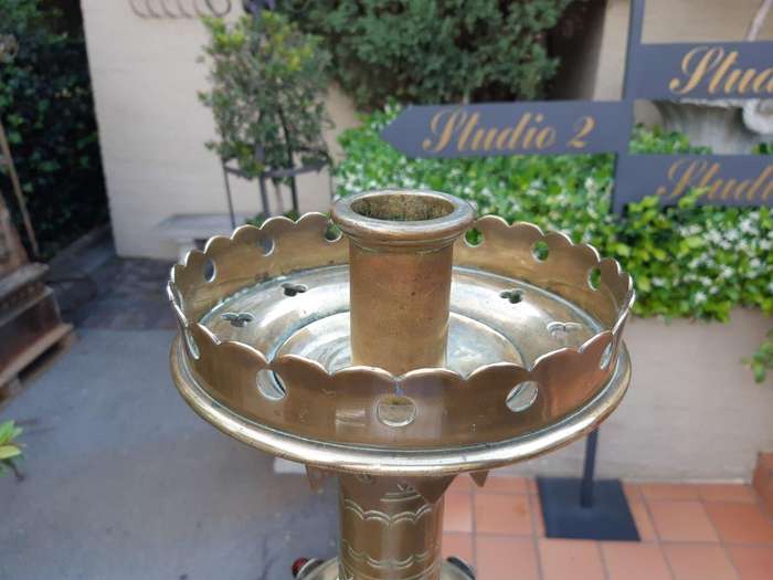 19th Century Brass Pricket Alter Candle Holder