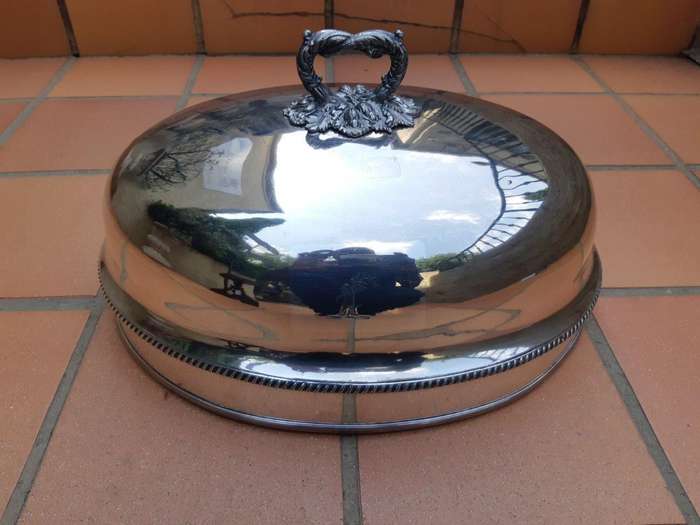 A Large Silver Plated Food Dome