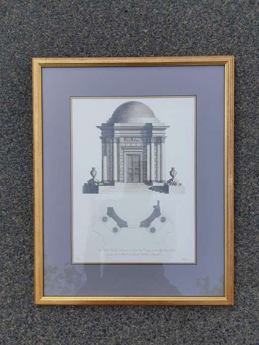 A Set Of Three (3) Neoclassical Architectural Studies ( Photolithograph)