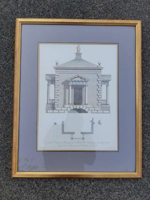 A Set Of Three (3) Neoclassical Architectural Studies ( Photolithograph)