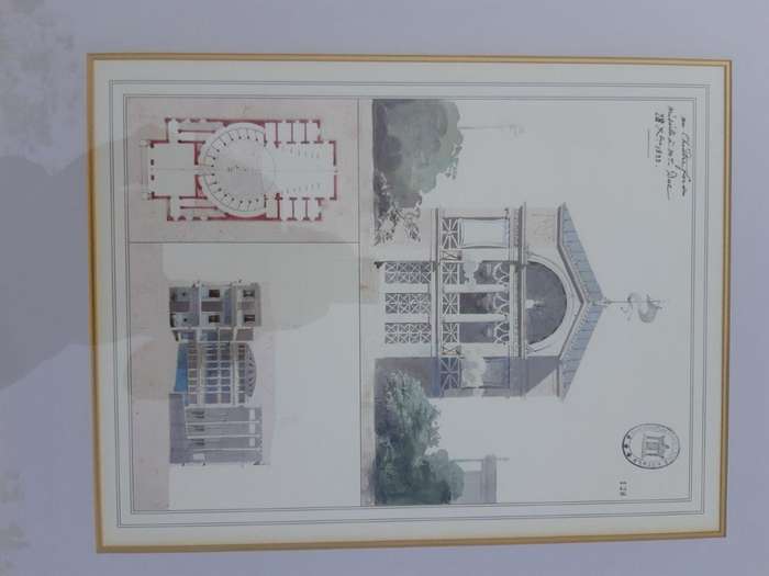 A Set Of Three (3) Neoclassical Architectural Studies ( Photolithograph)