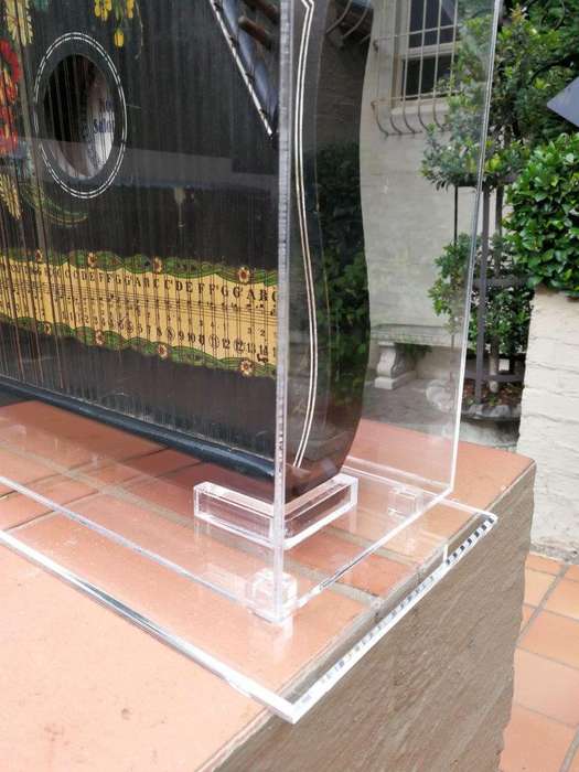 A 20th Century Alpine Zither By Konzert Salon-Harfe Housed In A Perspex Box