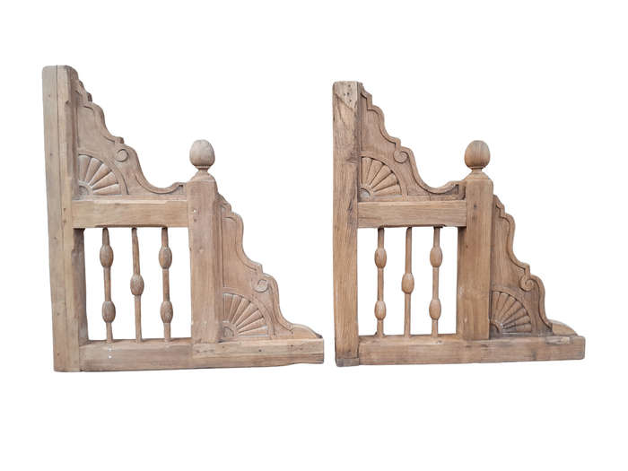 A 20TH Century Pair of Architectural Wall Panels in a contemporary natural / beached finish