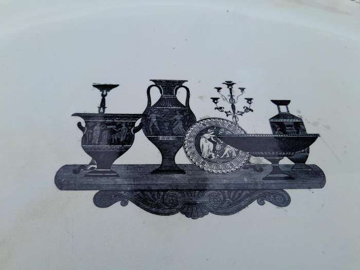 A Greek Etrusgan Porcelain Serving Platter of Large Proportion