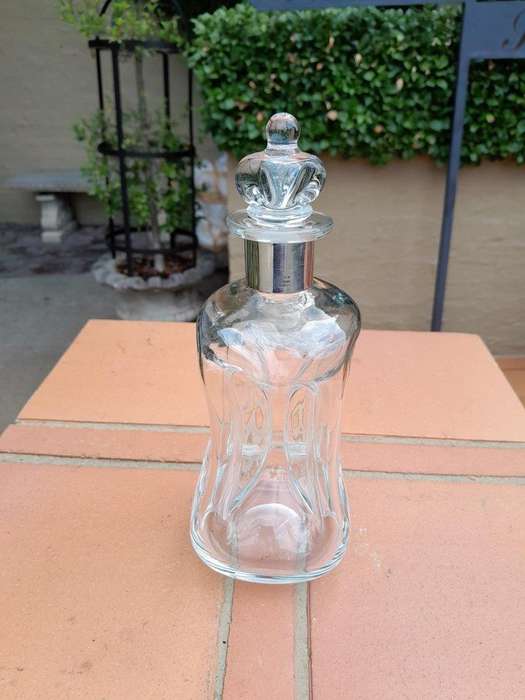 A Danish Sterling Silver Mounted Glug Glug Decanter