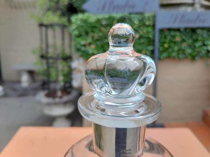 A Danish Sterling Silver Mounted Glug Glug Decanter