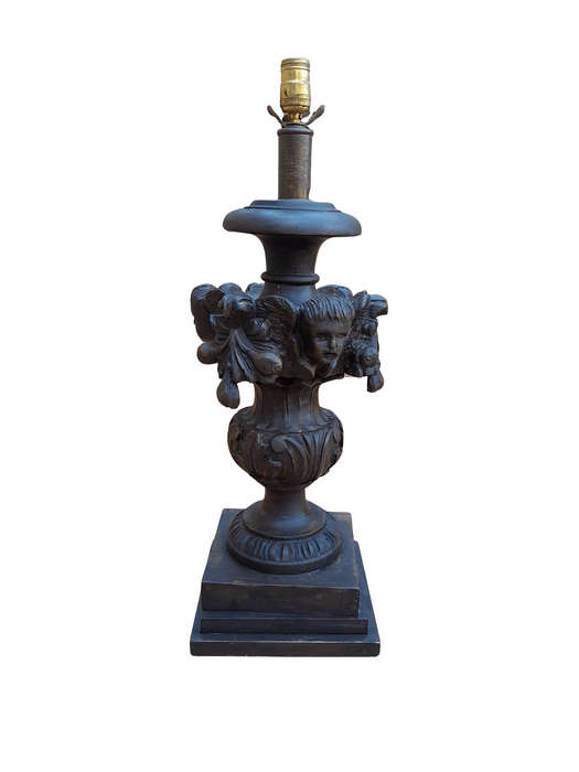 20th Century French Ornately Carved  and Hand Gilded Wooden Table Lamp