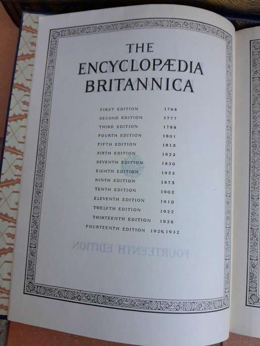 An Early 20th Century Circa 1932 Full Set of 14th Edition Encyclopaedia Britannica.  Twenty-Four...