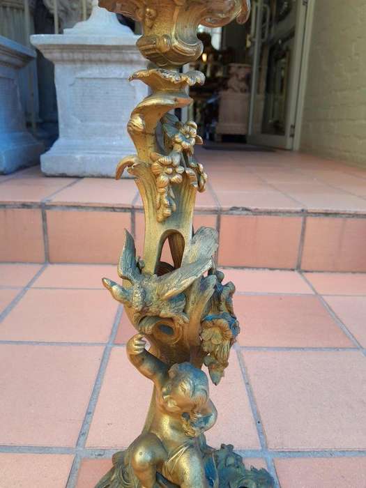 A 19TH Century French Ormolu Gilt Rococo Style Candelabra