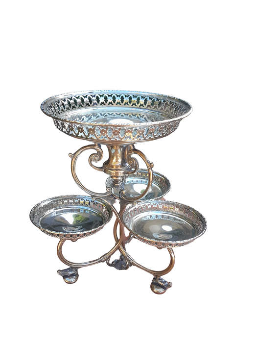 An Early 20th Century Edwardian Silver Plate Epergne