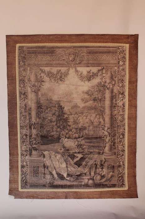 A Medium size Wall Panel Painting depicting a French Villa (canvas) ND