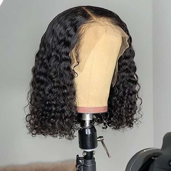 10" Glueless curly full frontal Brazilian wig Special