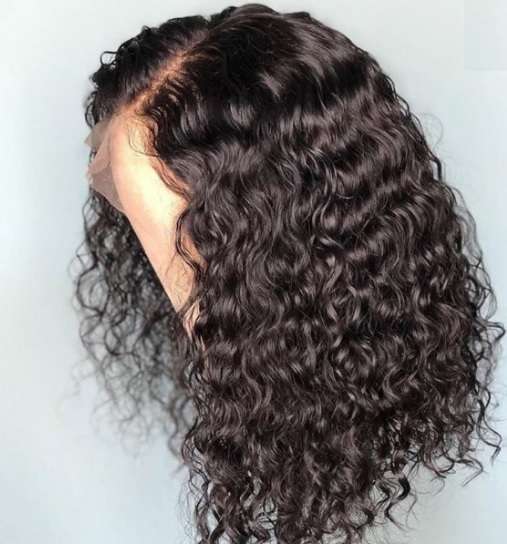 10" Glueless curly full frontal Brazilian wig Special