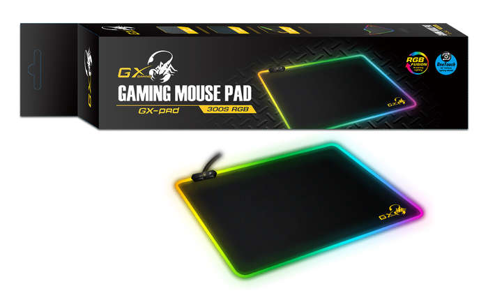 GENIUS MOUSE PAD, GX-PAD 300S RGB BLACK