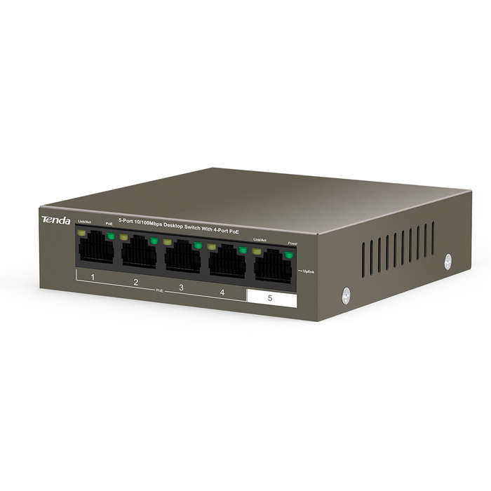 TEF1105P-4-63W 5-Port 10/100Mbps Desktop Switch with 4-Port PoE