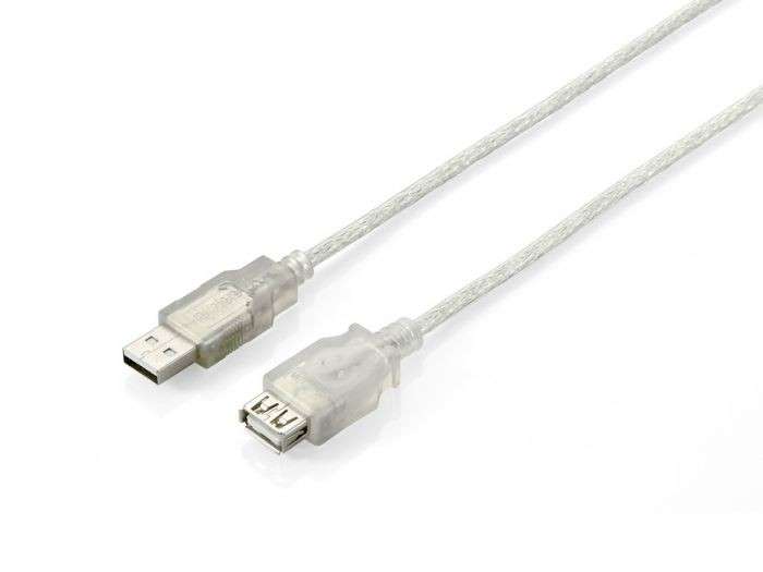 EQUIP CABLE, USB2.0 EXTENSION 1.8M SLV*