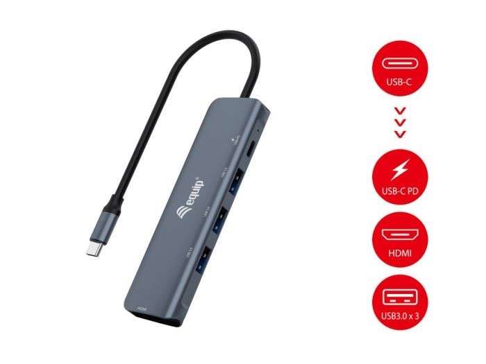 EQUIP HUB, 5IN1 HDMI USB-C 3.2 GEN 1 (PD