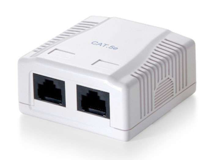 EQUIP WALLBOX, CAT5E UTP 2-PORT