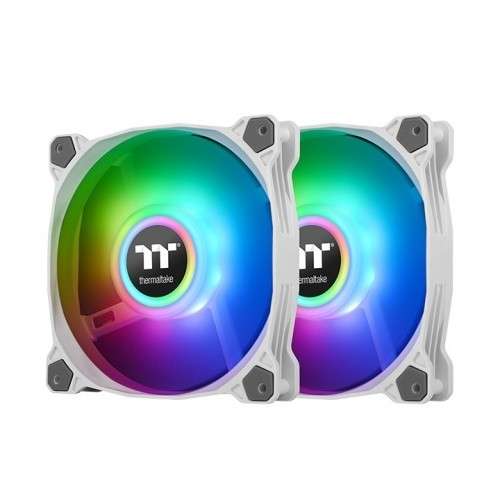 TT FAN, PURE DUO 12 ARGB 2PK WHITE