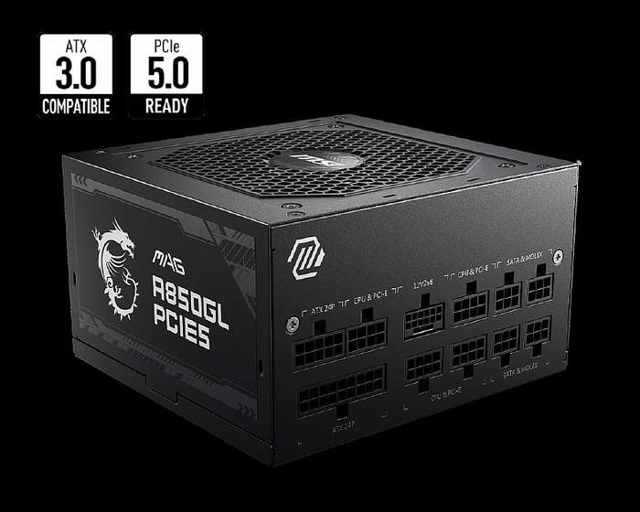 MSI POWER SUPPLY,MAG A850GL PCIE5 80+ GO